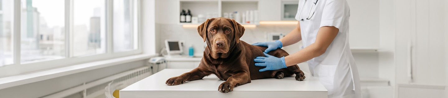 Perro en el veterinario