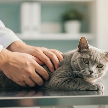 Gato en el veterinario