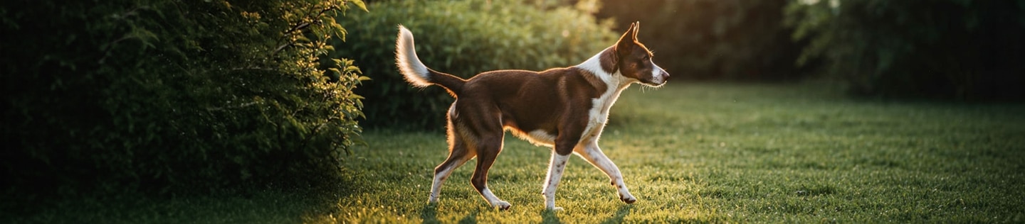 Un perro caminando al aire libre