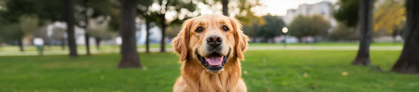 Primer plano de la cara de un golden retriever al aire libre