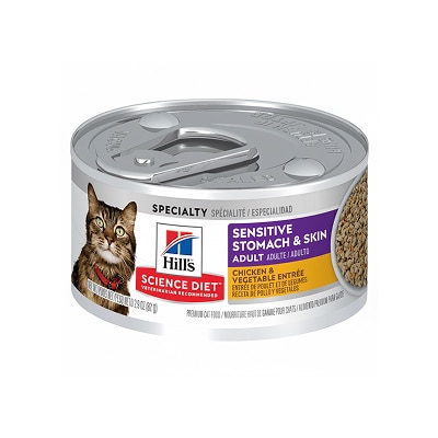 Lata de comida para gatos Hill's Science Diet Sensitive Stomach & Skin