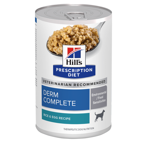 Hill's Prescription Diet Derm Complete, Alergias Alimentarias y Ambientales, Alimento Húmedo para Perro, 370 g Packshot